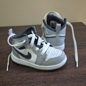 Nike Kids Gray and White Sneakers